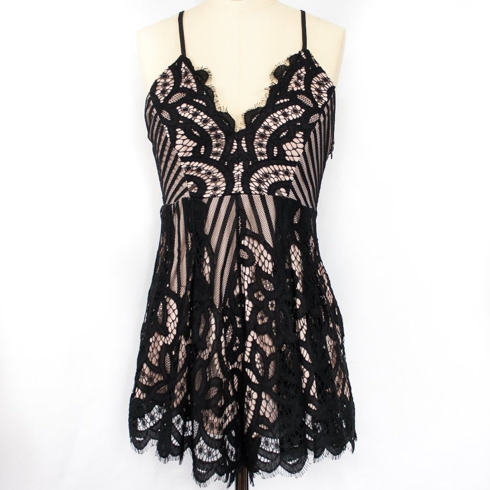Solaris Style | Black Lace Romper | Small